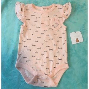 Pink Rene Rofe onesie, size 0-3 months